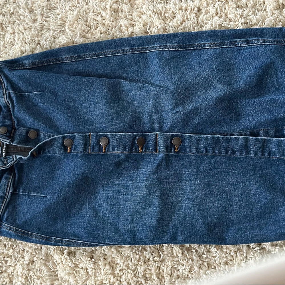 Denim Button-Down Skirt